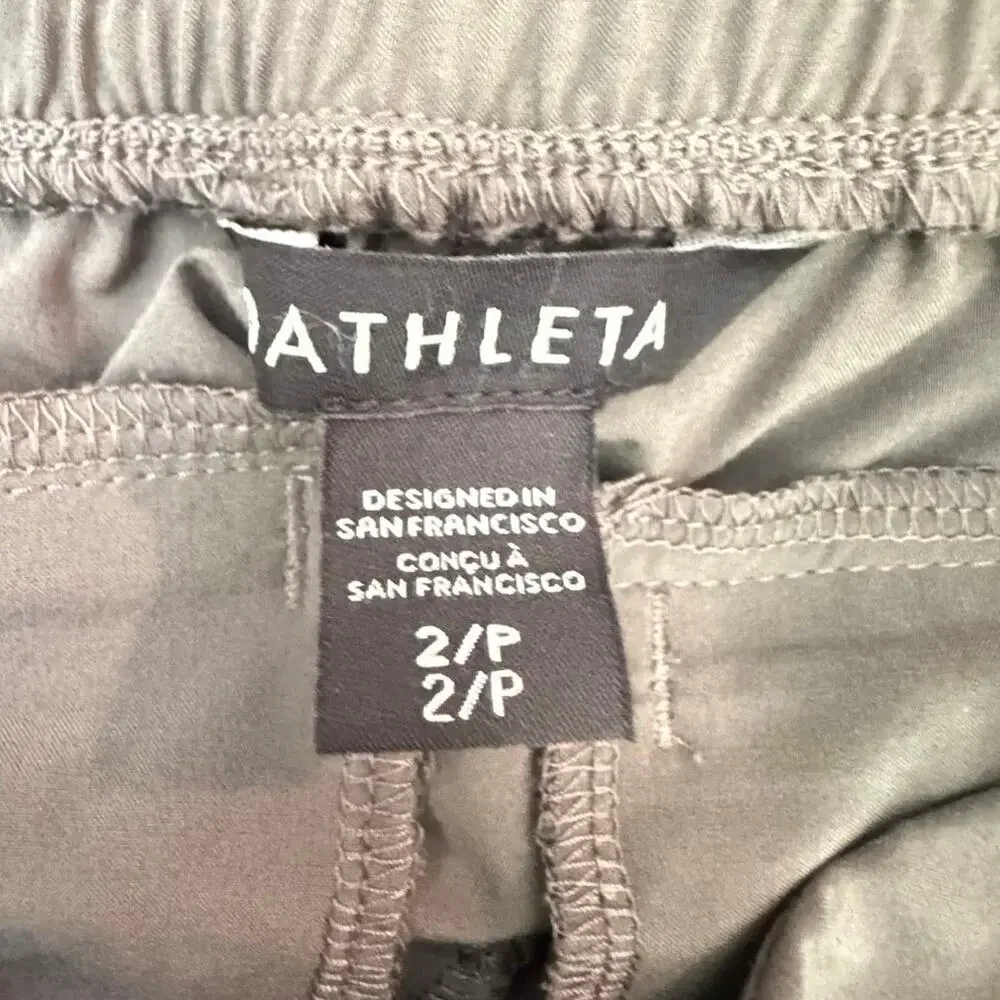 Athleta Womens Size 2P Brooklyn Jogger Pull on Pants Gray Athletic Athleisure - Picture 2 of 8